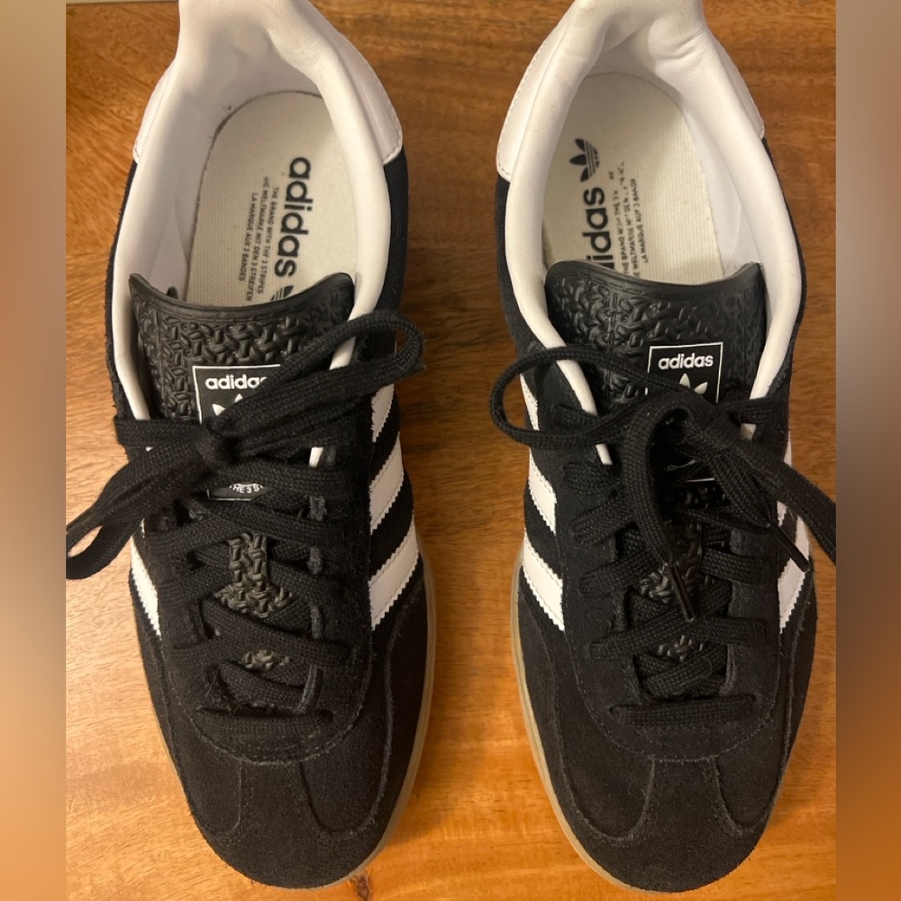 Adidas Gazelle Indoor Black Suede Sneakers – Men’s 8 / Worn Once - Picture 2 of 5